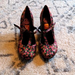 Floral Wedge Heels